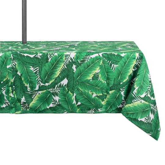 DII® 84" Banana Leaf Outdoor Tablecloth with Zipper | 60" x 84" | Michaels®